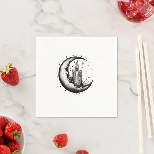Serviette En Papier Bougie Lit Moon (En situation)