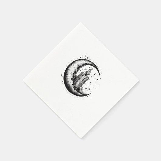 Serviette En Papier Bougie Lit Moon (Coin)