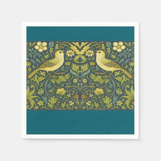 Serviette En Papier Bougie Pillar Birds (Devant)