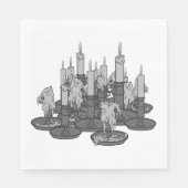 Serviette En Papier Bougies (Devant)