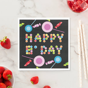 Serviette En Papier Bougies de vœux d'anniversaire