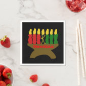 Serviette En Papier Bougies Kwanzaa (En situation)