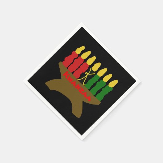Serviette En Papier Bougies Kwanzaa (Coin)