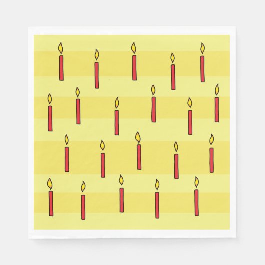 Serviette En Papier Bougies lumineuses Fête d'anniversaire (Devant)