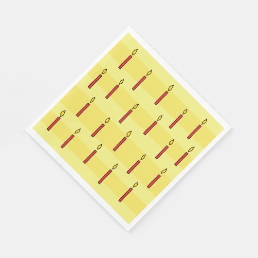 Serviette En Papier Bougies lumineuses Fête d'anniversaire (Coin)
