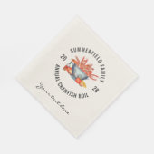 Serviette En Papier Bouillabaisse de Fruits de Mer Personnalisée Famil (Coin)