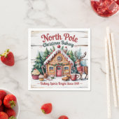 Serviette En Papier Boulangerie de Noël au Pôle Nord (En situation)
