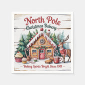 Serviette En Papier Boulangerie de Noël au Pôle Nord (Devant)