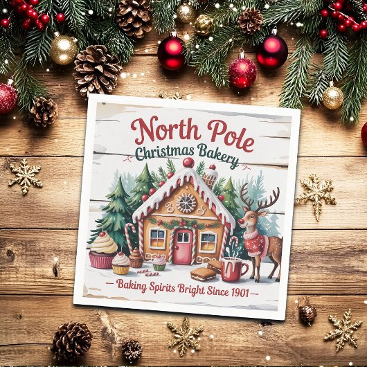 Serviette En Papier Boulangerie de Noël au Pôle Nord