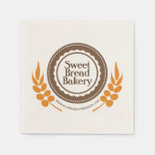 Serviette En Papier Boulangerie de pain | Frontière du blé | Serviette (Devant)