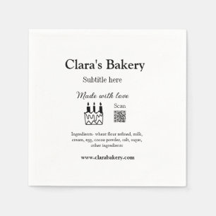 Serviette En Papier Boulangerie gâteau ajouter ingrédients fabriqués a