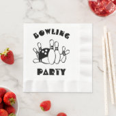 Serviette En Papier Boule De Bowling Et Pins Papier Napkin (En situation)