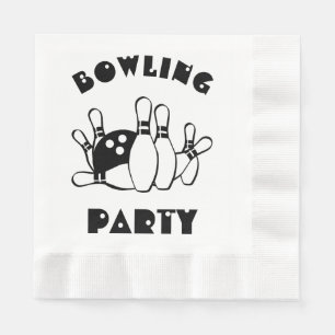 Serviette En Papier Boule De Bowling Et Pins Papier Napkin