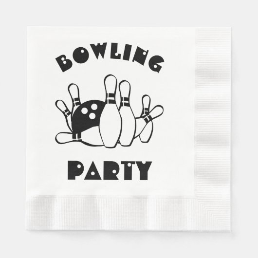 Serviette En Papier Boule De Bowling Et Pins Papier Napkin (Devant)
