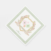 Serviette En Papier Boule de chiche verte Preppy | Anniversaire person (Coin)