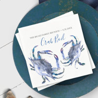 Boule de crabe Aquarelle côtière personnalisée