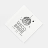 Serviette En Papier Boule de Disco Argentée Mariée de Disco Enterremen (Coin)