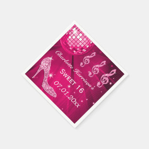 Serviette En Papier Boule de disco de roses indien et bonbon 16 à