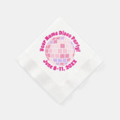 Serviette En Papier Boule de Disco Rose Rétro PERSONALISÉE (Coin)