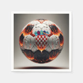 Serviette En Papier Boule de football croate fière (Devant)