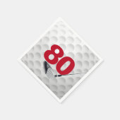 Serviette En Papier Boule de golf 80e anniversaire (Coin)