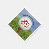 Serviette En Papier Boule de golf en tee pour 85e anniversaire (Coin)
