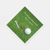 Serviette En Papier Boule de golf et tee avec amour pour le mariage (Coin)