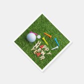 Serviette En Papier Boule de golf et tee-shirt avec Bonne Année en ver (Coin)