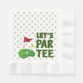 Serviette En Papier Boule de golf partout sur Let's Par Tee (Devant)