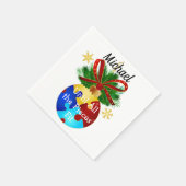 Serviette En Papier Boule de Noël Autisme (Coin)