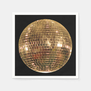 Serviette En Papier Boule Disco 2 en miroir
