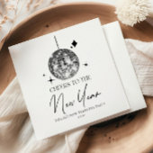 Serviette En Papier Boule Disco Argent Soirée Soirée de Nouvel An