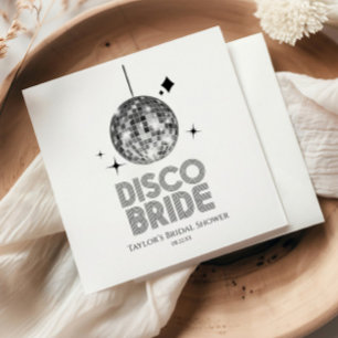 Serviette En Papier Boule disco argentée Mariée disco Enterrement de v