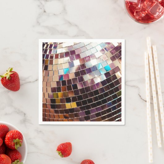 Serviette En Papier Boule Disco En Miroir (En situation)