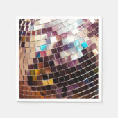 Serviette En Papier Boule Disco En Miroir (Devant)