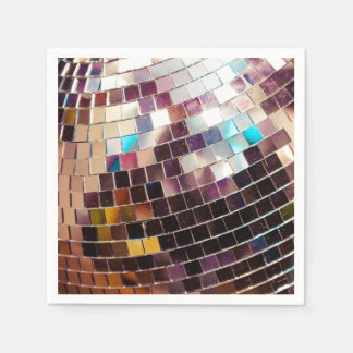 Serviette En Papier Boule Disco En Miroir