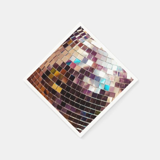 Serviette En Papier Boule Disco En Miroir (Coin)