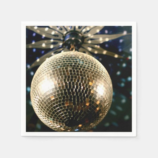 Serviette En Papier Boule Disco en miroir 3 (Devant)