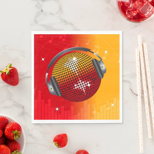 Serviette En Papier Boule Disco Étincelante