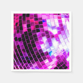 Serviette En Papier Boule Disco Purple Mirror