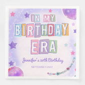 Serviette En Papier Boule Disco Violet Dans Mon Anniversaire (Devant)