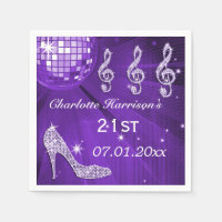Boule Disco Violet et talons d'étincelle 21e