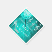 Serviette En Papier Boule et talons d'étincelle Blue turquoise 50e (Coin)