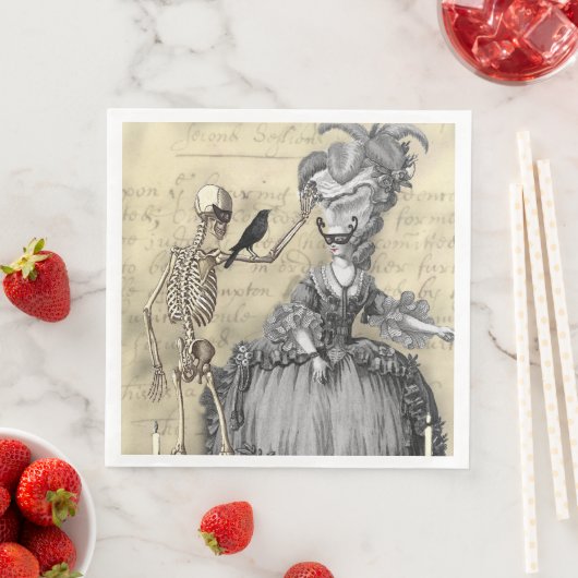 Serviette En Papier Boule Masquerade (En situation)