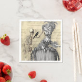 Serviette En Papier Boule Masquerade (En situation)