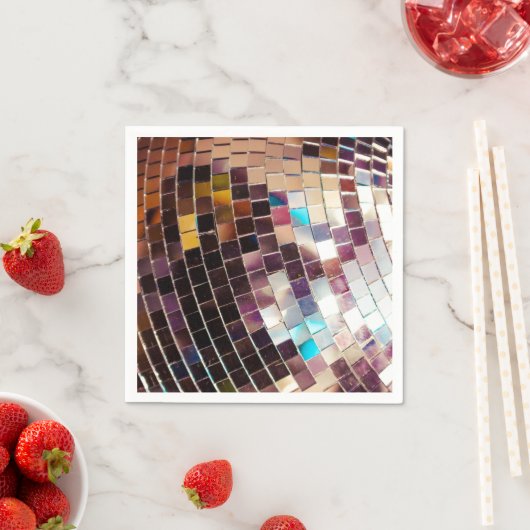 Serviette En Papier Boule Mirror Disco (En situation)