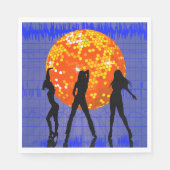 Serviette En Papier Boule Orange Disco (Devant)