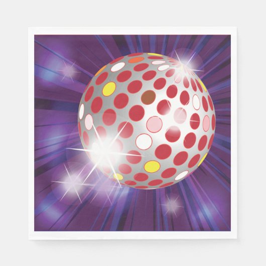 Serviette En Papier Boule Red Disco (Devant)