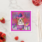 Serviette En Papier Bouledogue (En situation)