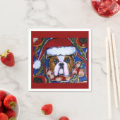 Serviette En Papier Bouledogue (En situation)